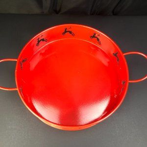 Reindeer 11" Beverage Serving Tray w/ handles